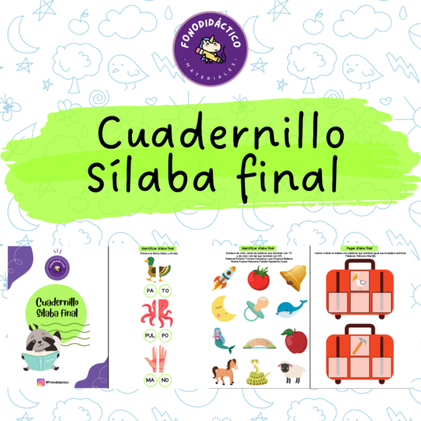 Cuadernillo Sílaba final