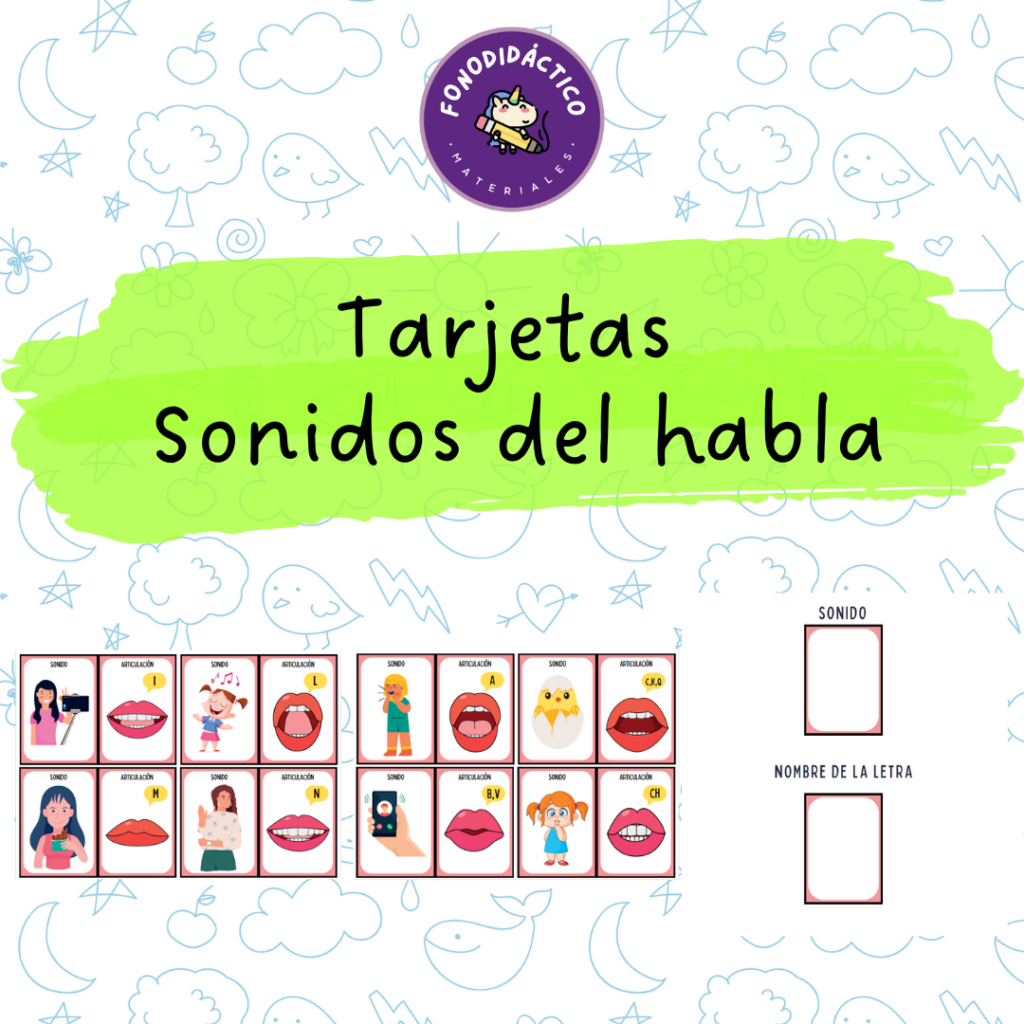 Tarjetas Sonidos Del Habla Fonodidactico