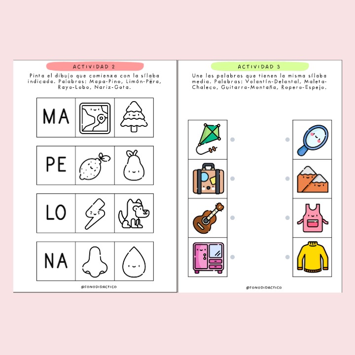 Guía De Trabajo Identificar Sílabas Fonodidactico 