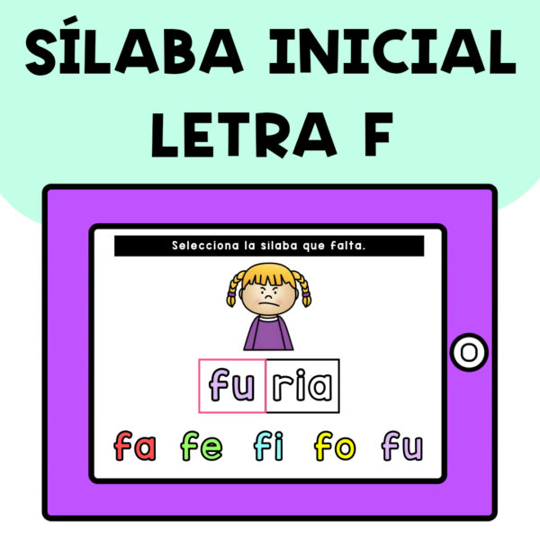 SÍLABA INICIAL LETRA F