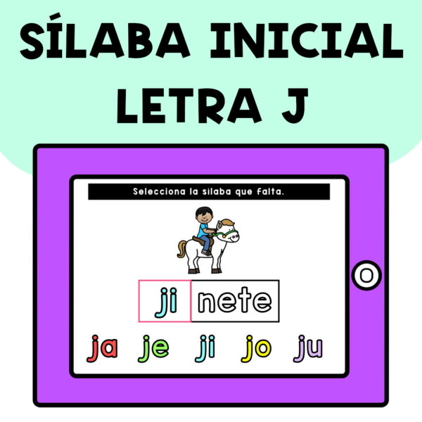 SÍLABA INICIAL LETRA J