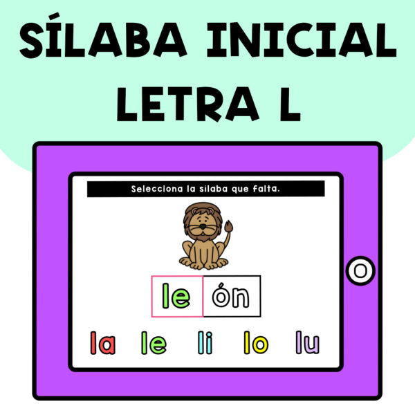 SÍLABA INICIAL LETRA L