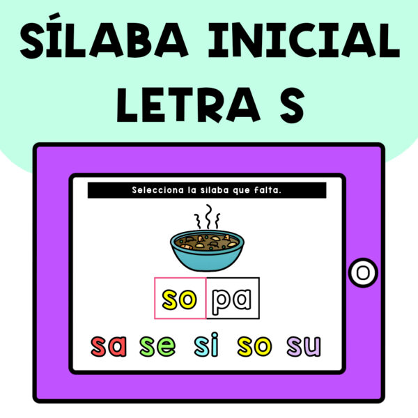 SÍLABA INICIAL LETRA S