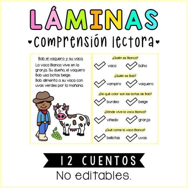 LÁMINAS COMPRENSIÓN LECTORA - Imagen 2