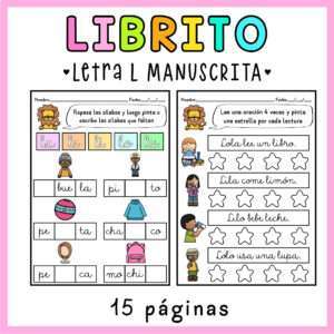 LIBRITO LETRA L MANUSCRITA