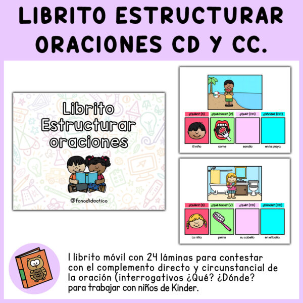 LIBRITO ESTRUCTURAR ORACIONES CD Y CC.