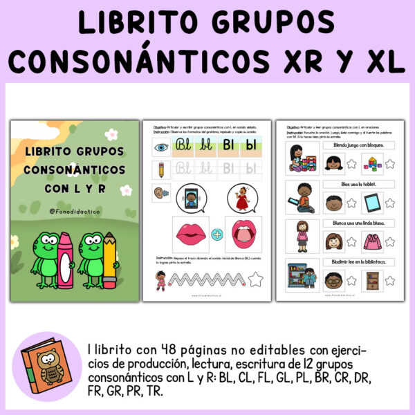 LIBRITO GRUPOS CONSONÁNTICOS XR Y XL