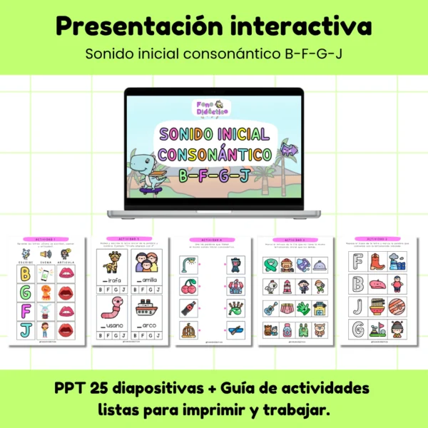 PPT Sonido Inicial Consonántico B-F-G-J