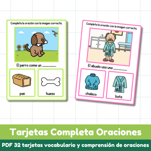 Tarjetas Completa Oraciones