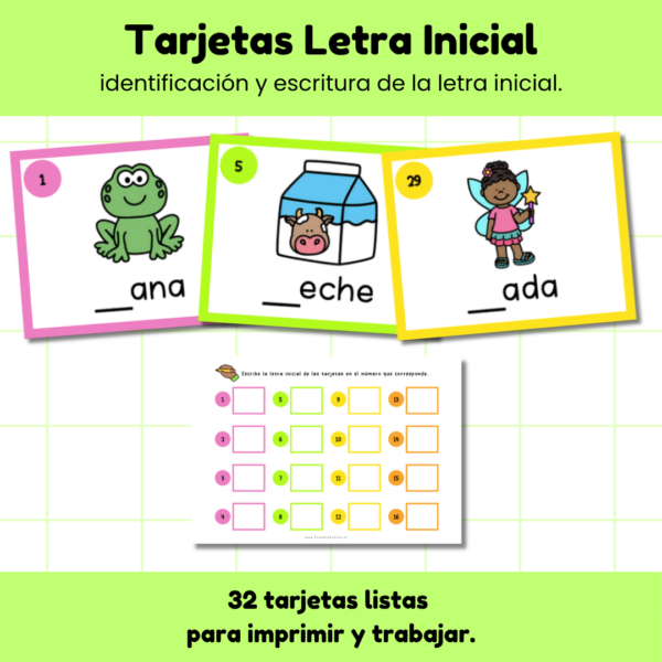 Tarjetas Letra Inicial