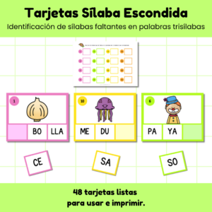 Tarjetas Sílaba Escondida